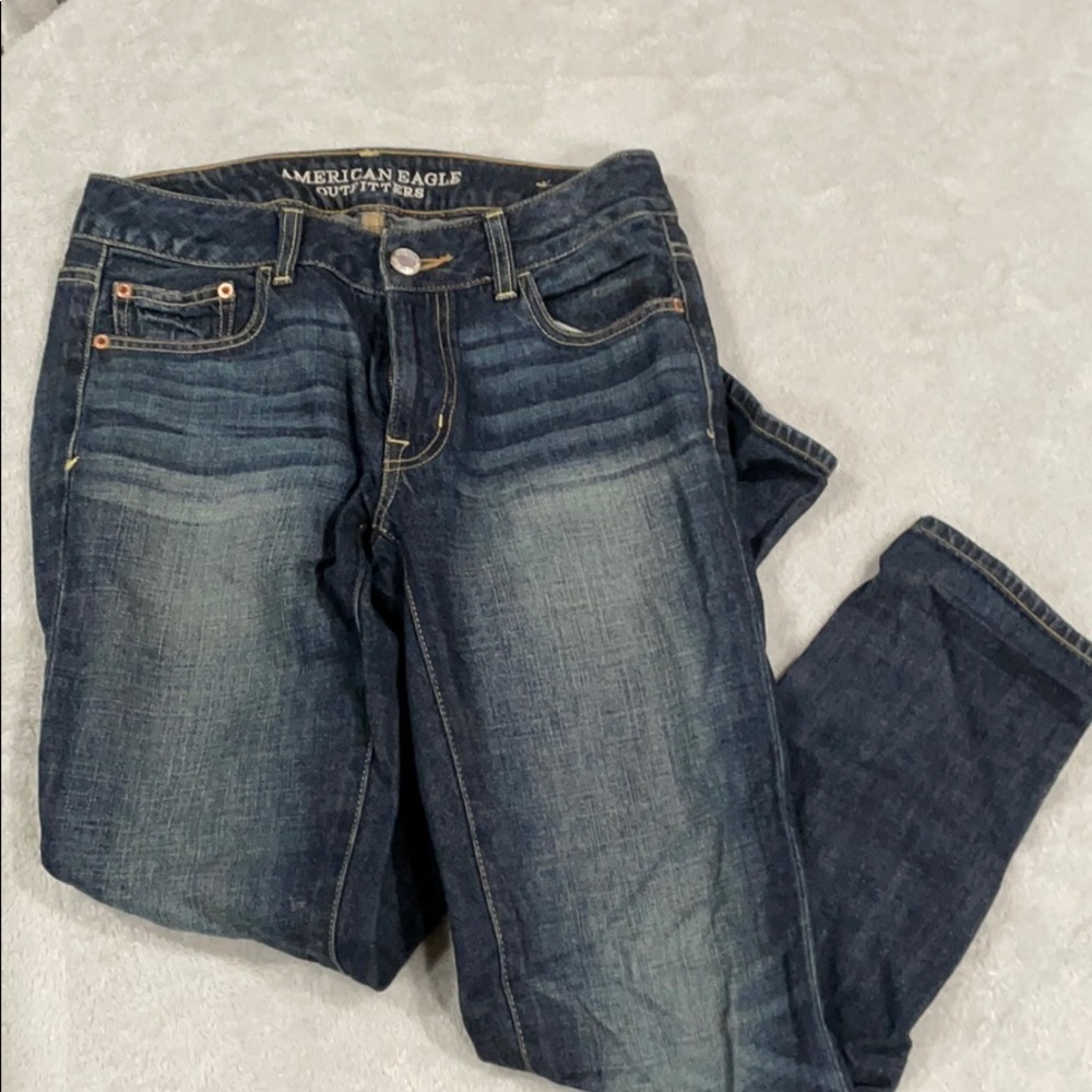 🌟 AE Dark Denim Boyfriend Jeans